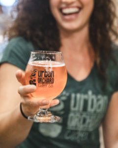 Olivia Pantano presenting a Kalikimaka (cranberry) Craft Cider